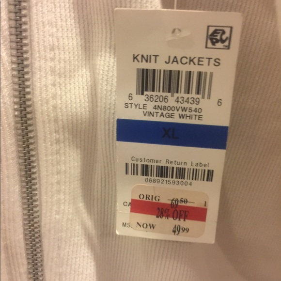 Men’s INC Zip Up Sweater NWT - Picture 6 of 6